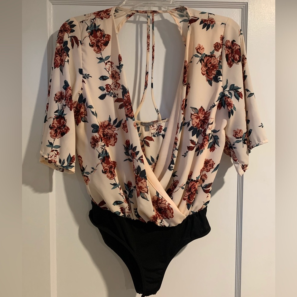 Pink flower bodysuit